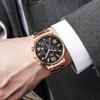 Watch Large Dial Three Eyes Men'S Watch Calendar Quartz Watch Fashion Steel Belt Watch Men'S