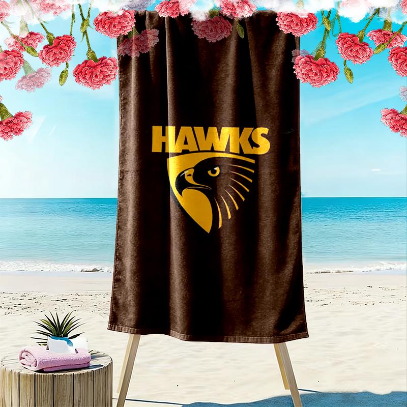 Hawthorn Football Club Druck Strandtuch Groß Weich Schnelltrocknend Handtuch Für Strand Camping Schwimmen