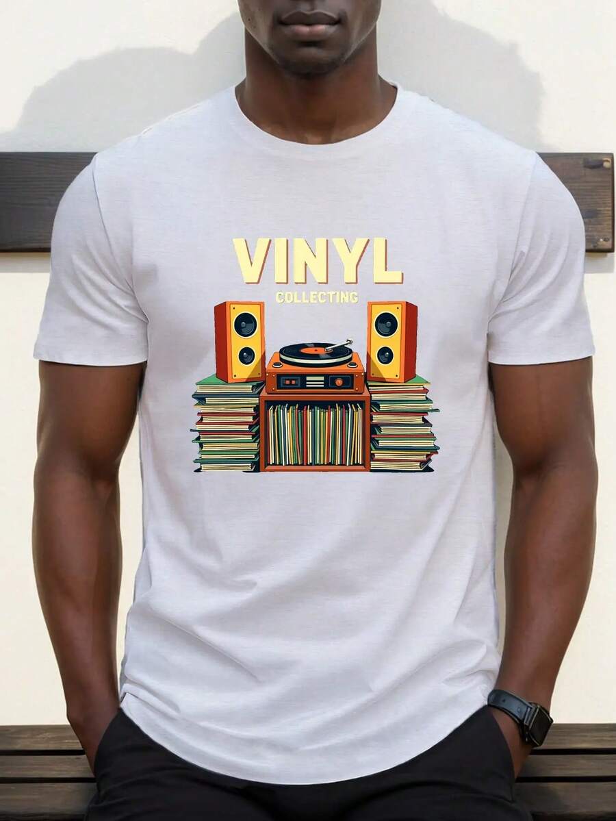 

Unisex s Vintage Turntable Graphic T-Shirt S