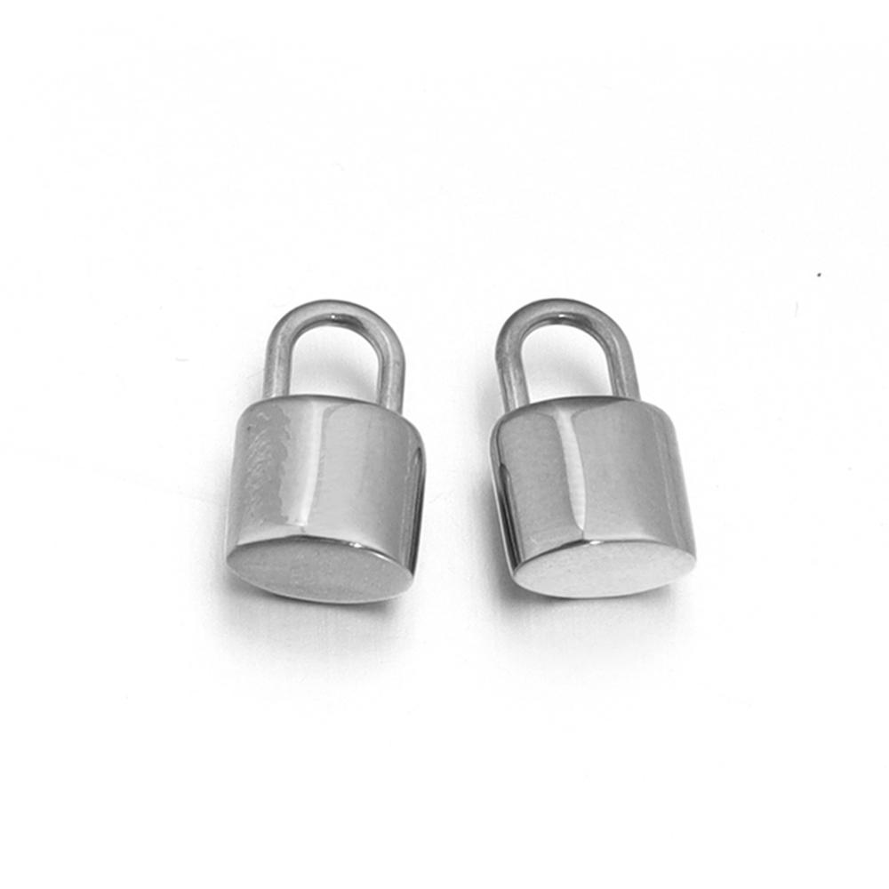 2 pièces Breloques Cadenas en Acier Inoxydable Couleur Acier Doré Breloques Métalliques Pendentifs Pour la Fabrication de Bijoux DIY Pendentifs de Collier Accessoires