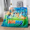 Soccer Fun Bluey Personalized Name Blanket Throw Customizable Blanket Comfortable Versatile for Living Room Seaside Sofa Picnics Ideal for All Seasons