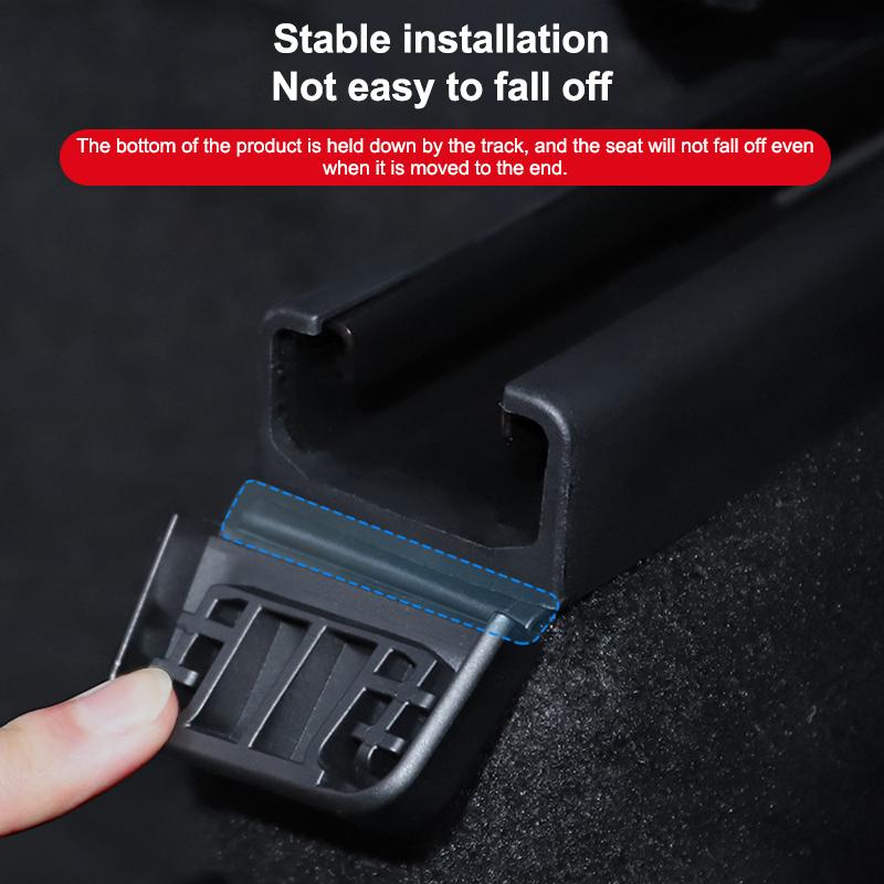For Model 3 Y Juniper Highland 2025 4/8Pcs Seat Rail Cover Protector Rear End Pieces Backseat Slide Protection Anti-Kick