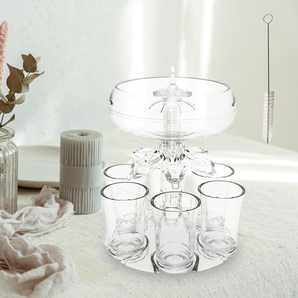 6 Dozator de sticlă Clear Mic și Set Reutilizabil Automat