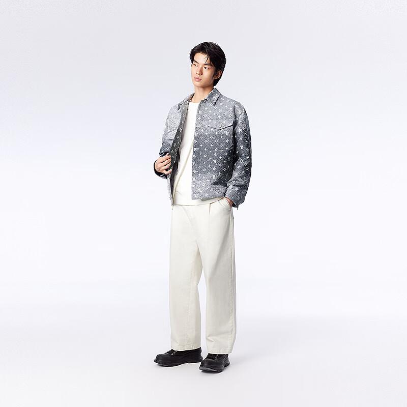 Peacebird Men's Gradient Denim Jacket