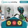 Yofidra 4D Professional Laser Level 16 Lines Horizontal And Vertical With APP Remote Control 360°Self-leveling Laser Levels