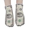 Herren Damen Lustig Unisex Neuheit 3D Gedruckte Knöchelsocken Dollar Schein Geld Muster Kurzschaftsocken Weihnachtsfeier Geschenk