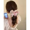 Koreanische Mode Großer bedruckter Scrunchie Damen Mädchen Elastisches Haar Gummiband Accessoires Haargummi Haarreif Seil Kopfschmuck