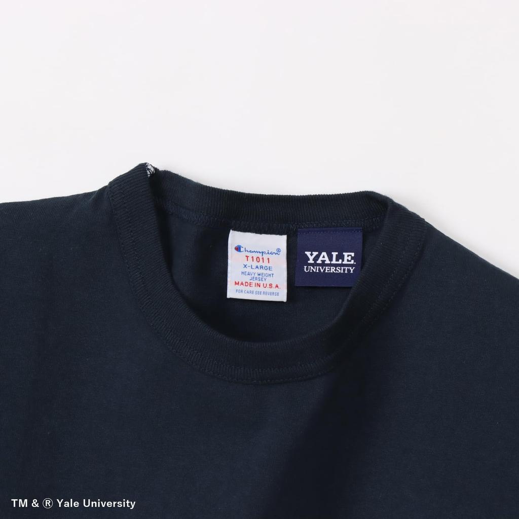 Champion T1011 Long Sleeve Made in Size Graphic Round Neck T-Shirt, USA, Navy, L, 100% Cotton, Print,
