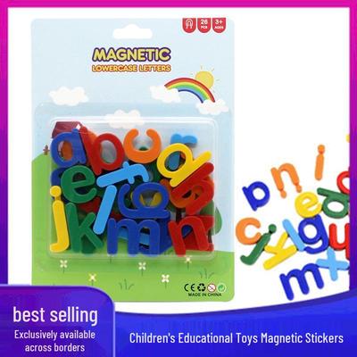 Multicolor Magnetic Letter Stickers: Children's Toy Puzzle with Lowercase Pinyin Letters