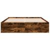 Bed Frame Smoked Oak 150x200 Cm Engineered Wood