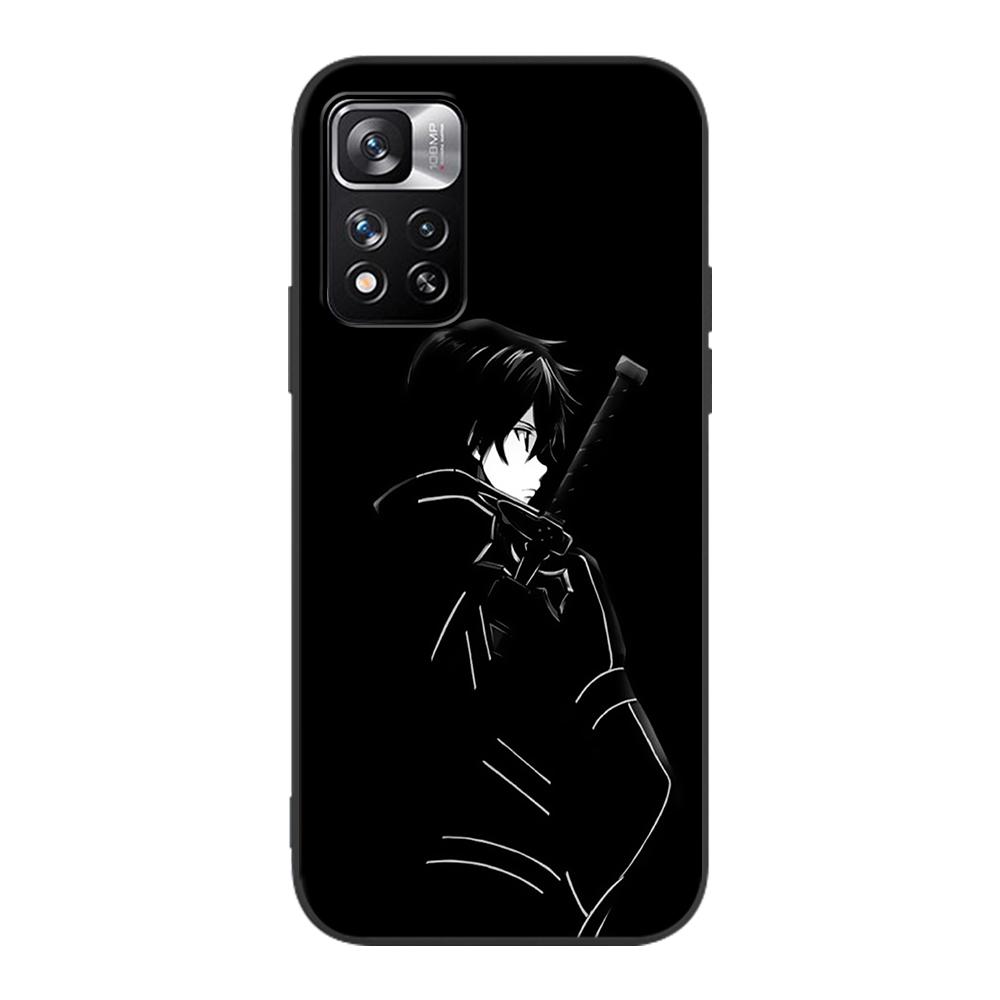 

Чехол Sword Art Online 3 Alicization для Xiaomi Redmi Note 9S 9 8 10 11 Pro 9C 9A 7 8T 7A 8A 6A 6 10S, черный мягкий чехол для мобильного телефона Redmi 6