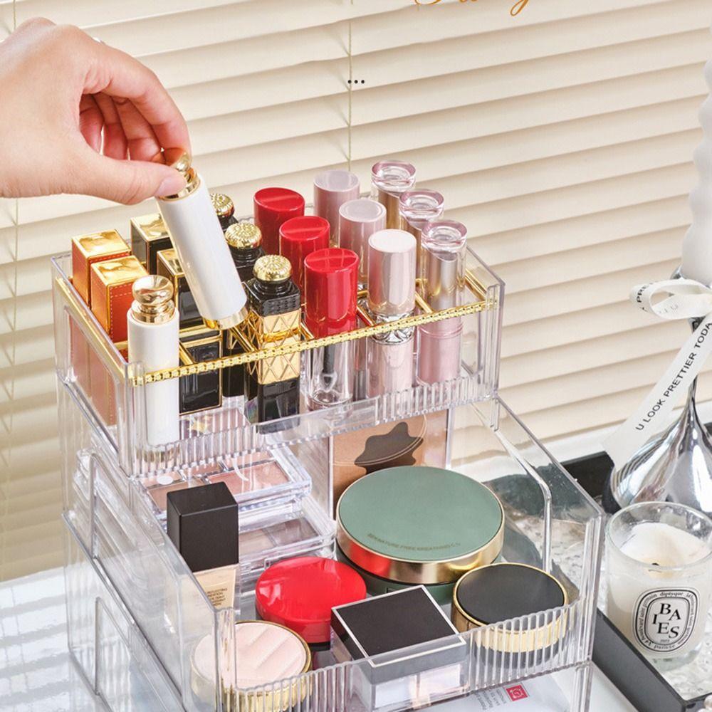 Detachable Lip Gloss Holder Transparent Make Up Organizer Durable Lipstick Storage Stand  Vanity