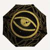 Elegant Gold & Black Eye Pattern Coaster Set of 4Umbrella, Portable 3-Fold Umbrella for Men & Women,Christmas Gift ES113