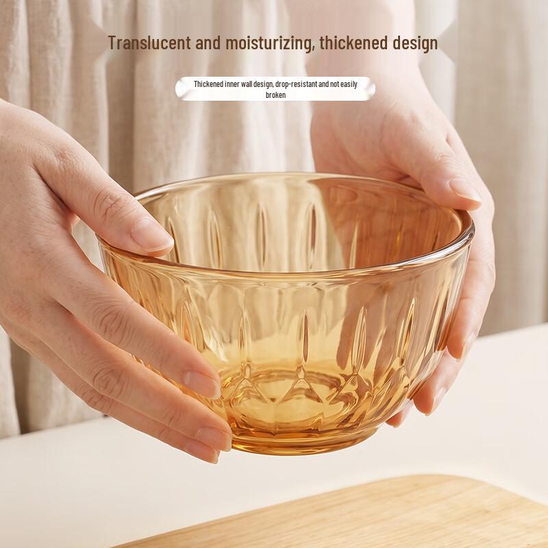 Baijie Tea-Colored High Borosilicate Glass Bowls