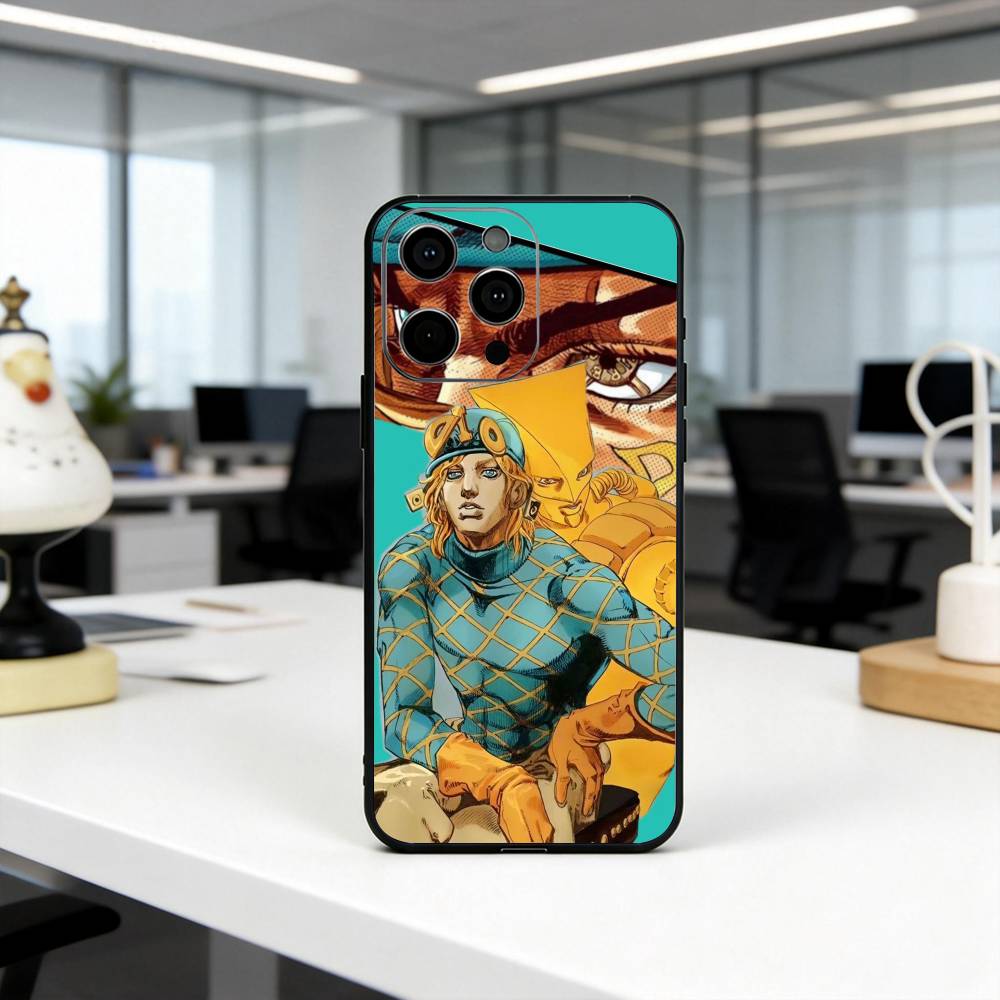 J-Joestar of the J-Jojo J-Johnny-JJES  Phone Case For iPhone 17,16,15,14,13,12,11 Plus,Pro Max,XS,Soft Silicone Black Cover