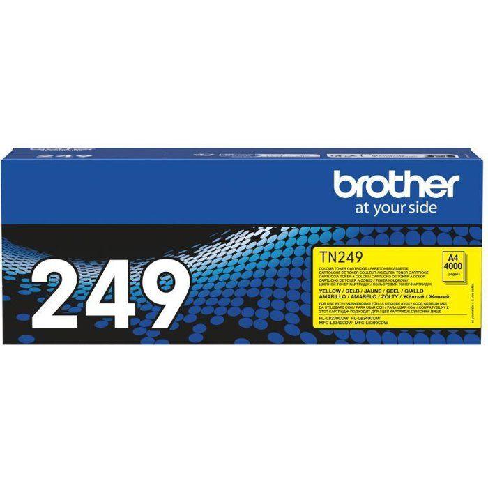 Toner jaune trés haute capacité - BROTHER - TN249Y - 4000 pages