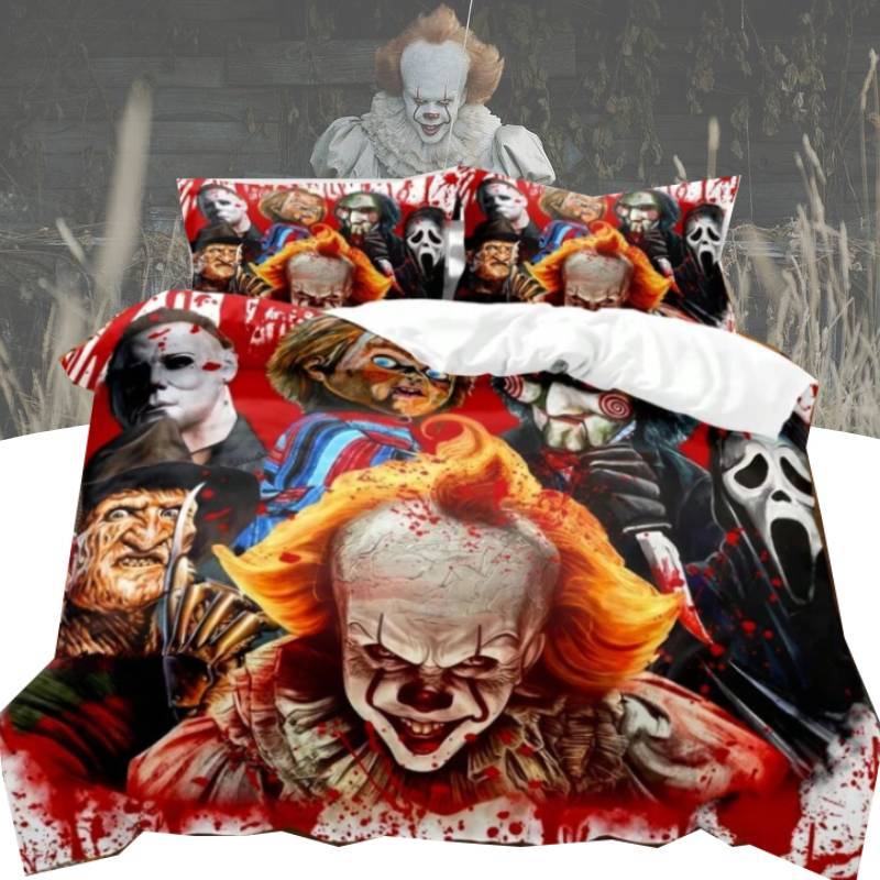 Printed Duvet It Cover Pillowcase Bedding Three Piece Set Decoration Bedroom