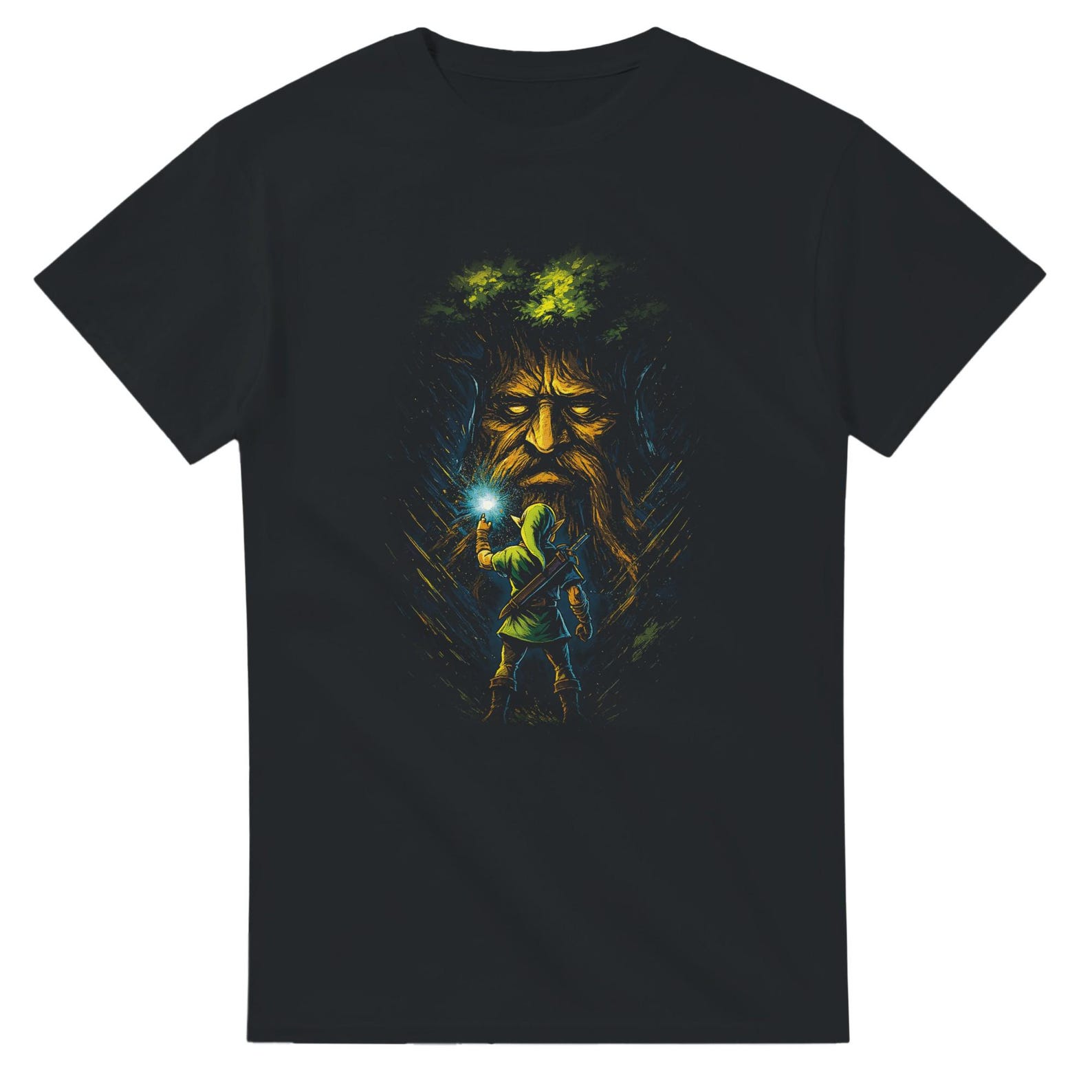 Deku Tree Halftone Heavyweight Unisex Crewneck T shirt | Gildan® 5000 3XL