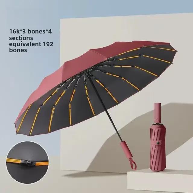 Luxury Automatic Folding Umbrella for Men – Large, Storm-Resistant, Dual-Use for Sun and Rain.