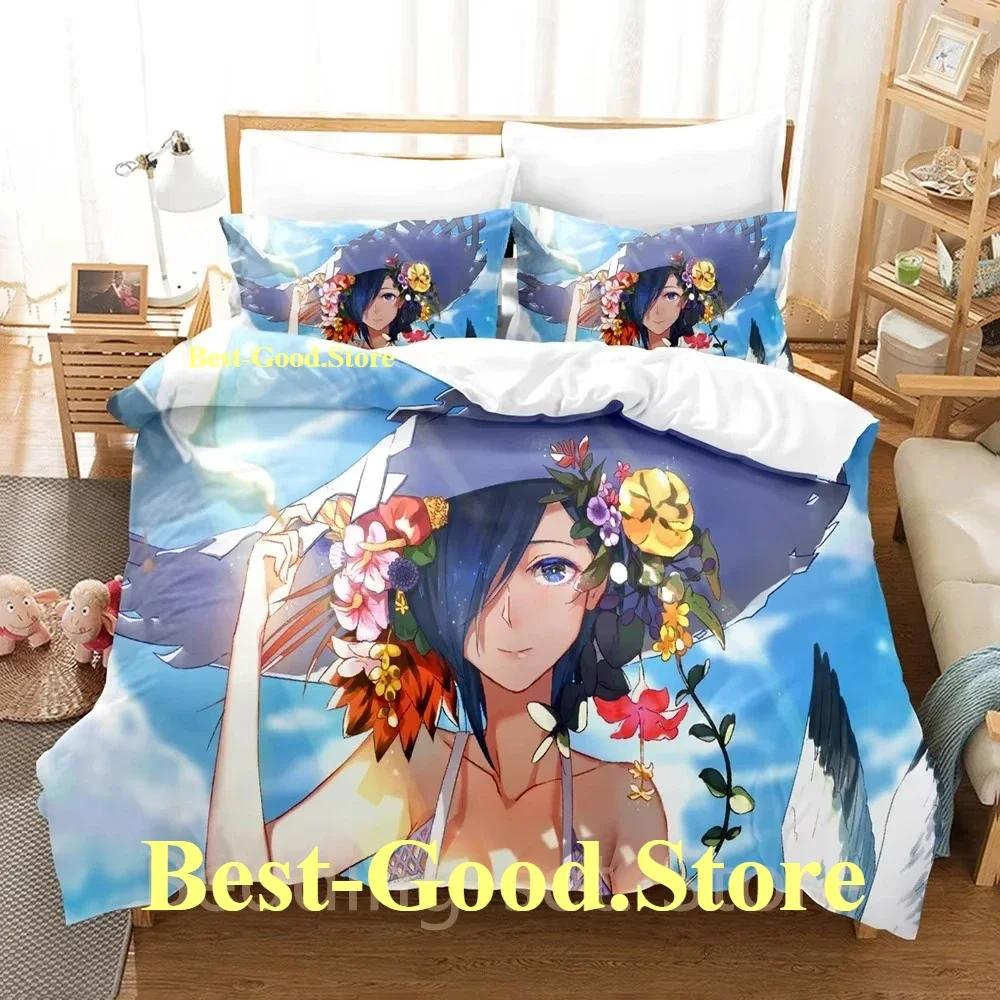 Tokyo Ghoul Touka Kirishima Beding Set Printed With Pilowcase Bed Soft Duvet Cover Soft Single Double Quen Super King-Sized Dimensionsd Dimensions
