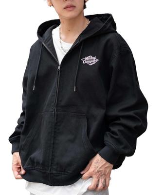 Veste de Travail à Capuche WEGO Taille M Noire pour Homme, Unisexe, Vêtement de Travail, Vêtement d'Extérieur, Streetwear, Vêtement Automne/Hiver, Vintage, Cadeau, M,