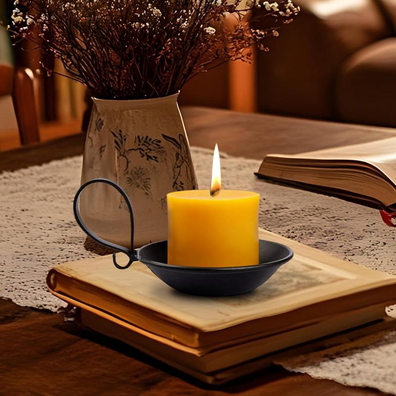 Round Candle Holder Decorative Round Candle Holder Plates Stable Candlesticks Stand Coaster For Friends Coworkers Lovers