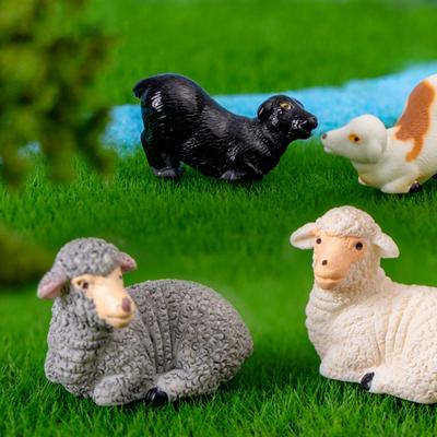 Miniaturen Simulierte Schafe Ziegenfiguren Gartenbau Bauernhof Mikro Landschaft Ornamente Für Home Dekorationen Desktop Zubehör
