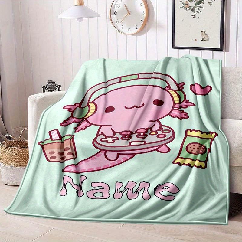 Axolotl Loves Customize Your Name Blanket Warm Comfortable And Soft Blankets Are Suitable For Home Chairs Office Sofas Sofas Office Camping And Gifts