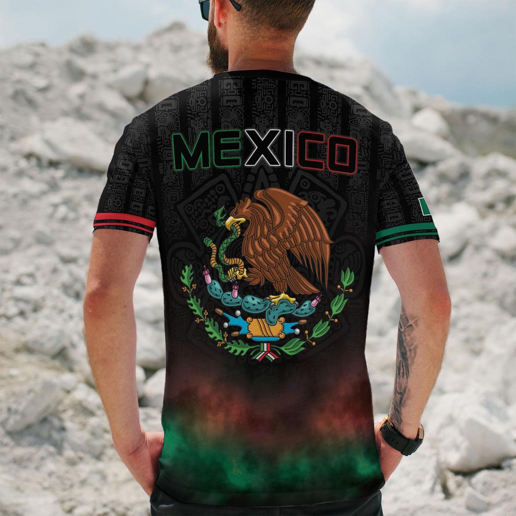 Men's Casual Short Sleeve T-Shirt Mexico Letter Print Crew Neck Lightweight Soft Fabric Comfortable Fit