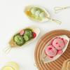 50PCS Multi-size Sushi Plate Boat-shape Tray Wood Bowl Creative Wood Serving Boats  Party Supplies