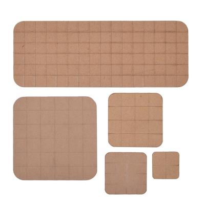 5 Pcs Rubber Stamp Block Transparent Acrylic Round Angle Manual Stamp Making Accessory
