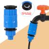 1/4" Hose Quick Connector 1/2 To 3/4" Thread Nipple Joint Garden Lawn Irrigation Hose Adapter Pipe Coupling Water Tap Fittings