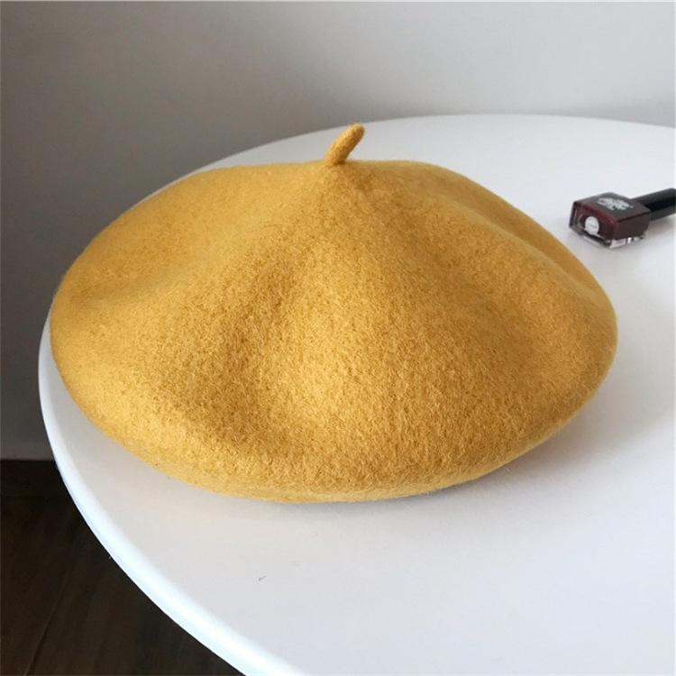Autumn and Winter New Women's Beret Cashmere Fashion Bud Hat Trendy Versatile Casual Soft Girl Painter Hat