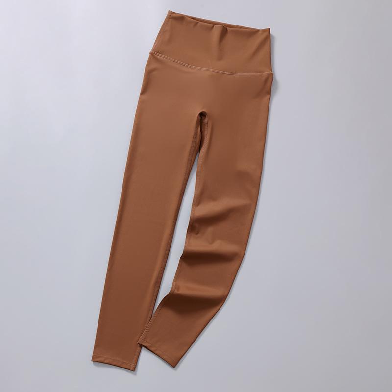 Seamless Solid Casual Slim Fit Yoga Leggings Pants Women High Waist Sports Tight Yoga Pants Women Push Up Running Training Fitness Legging Pants 25579