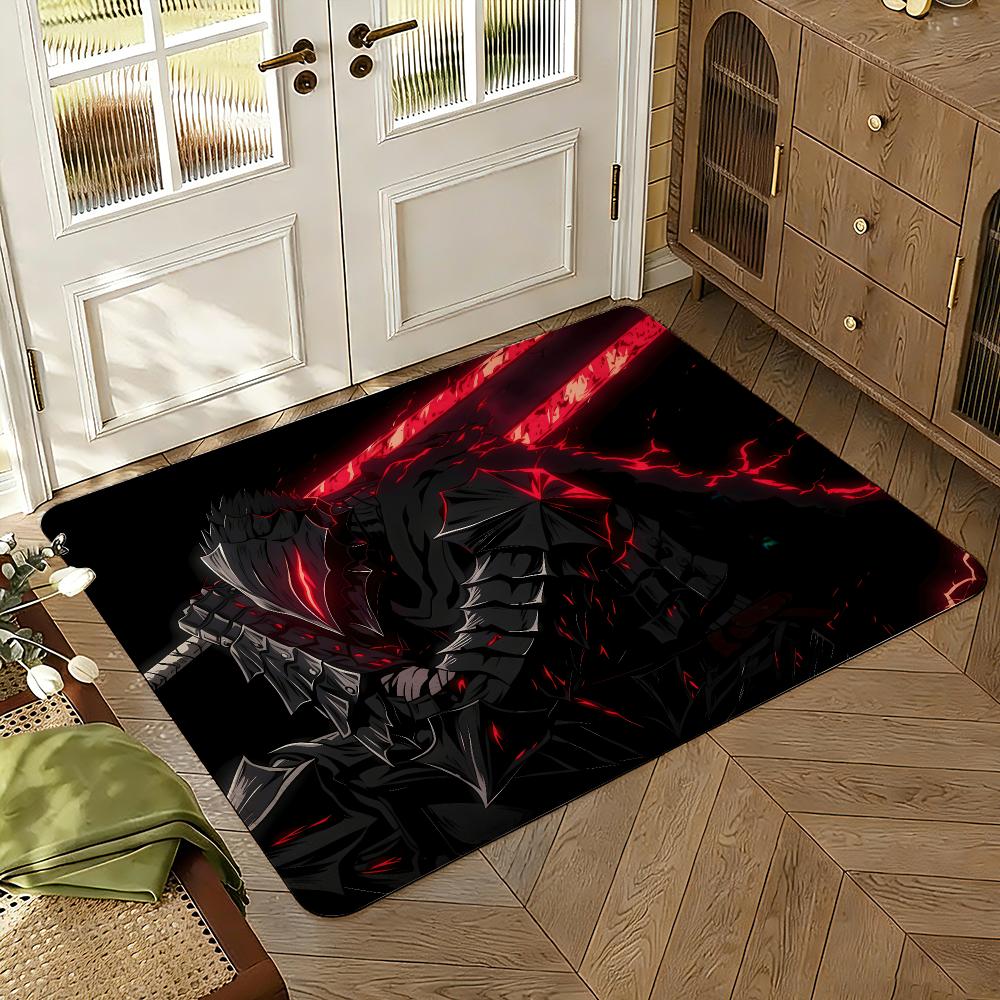 Tappetino Berserk Morbido Spesso Assorbente Antiscivolo per Camera da Letto Soggiorno Tappetino d'Ingresso Decorazione per la Casa Tappeti in Flanella