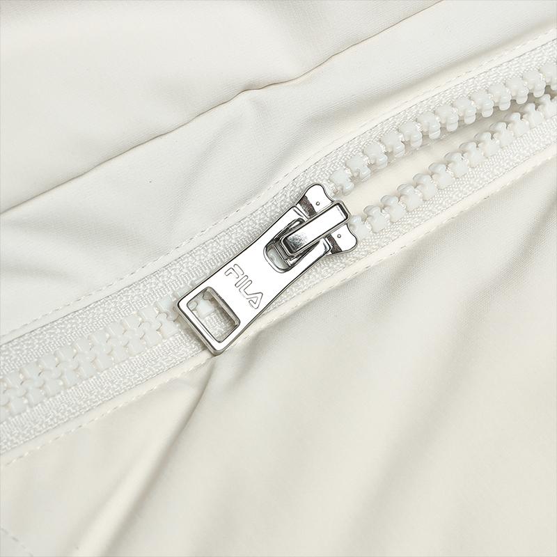 FILA Warm Versatile Long Hooded Down Jacket Women outerwear Mist-Lotus-White F11W443905FIV