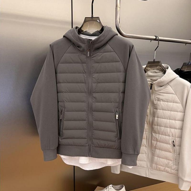 

Куртка мужская осенне-зимняя в корейском стиле, бархатная теплая хлопковая куртка, простой повседневный кардиган, свитшот с капюшоном, парная куртка S серый