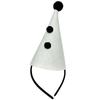 Upright Mini Party Clown Hat Accessory with Preassembled Headband for Quick Party and Costume Outfit Finishing and Styling