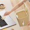 Plastic Desktop Trash Can Push Type Small Storage Bucket Light Luxury Mini Waste Bins  for Home