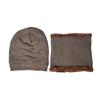 Stylish Design Thermal Knit Cap soft Warm Wool Hat Winter Beanie Hat Scarf Set  Women/men