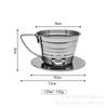 Stainless Steel Pour Over Coffee Filter Cup Dripper Home Office Manual Brewing 125ml 250ml
