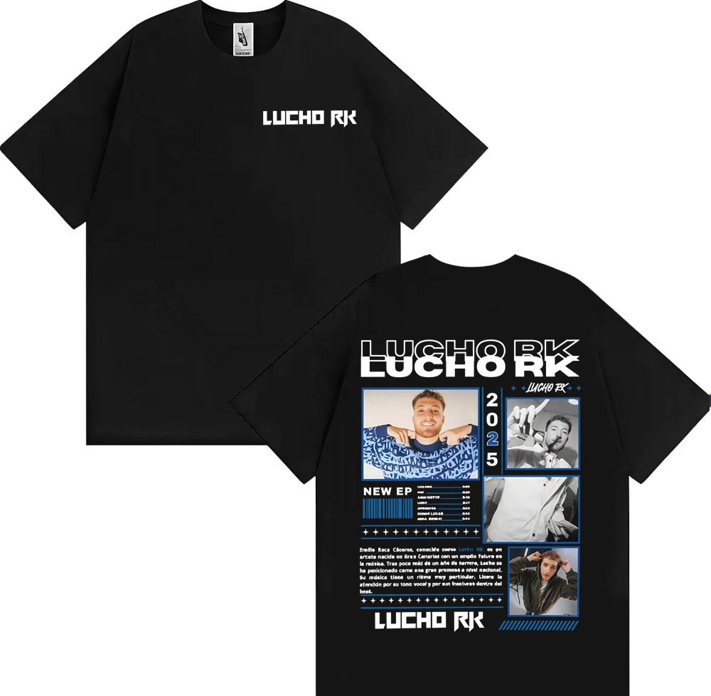 Rapper Lucho Rk Album Tour 2025 Graphic T Shirts Unisex Women Vintage Gothic Short Sleeve Tshirt Fashion Casual Oversized T Shirt