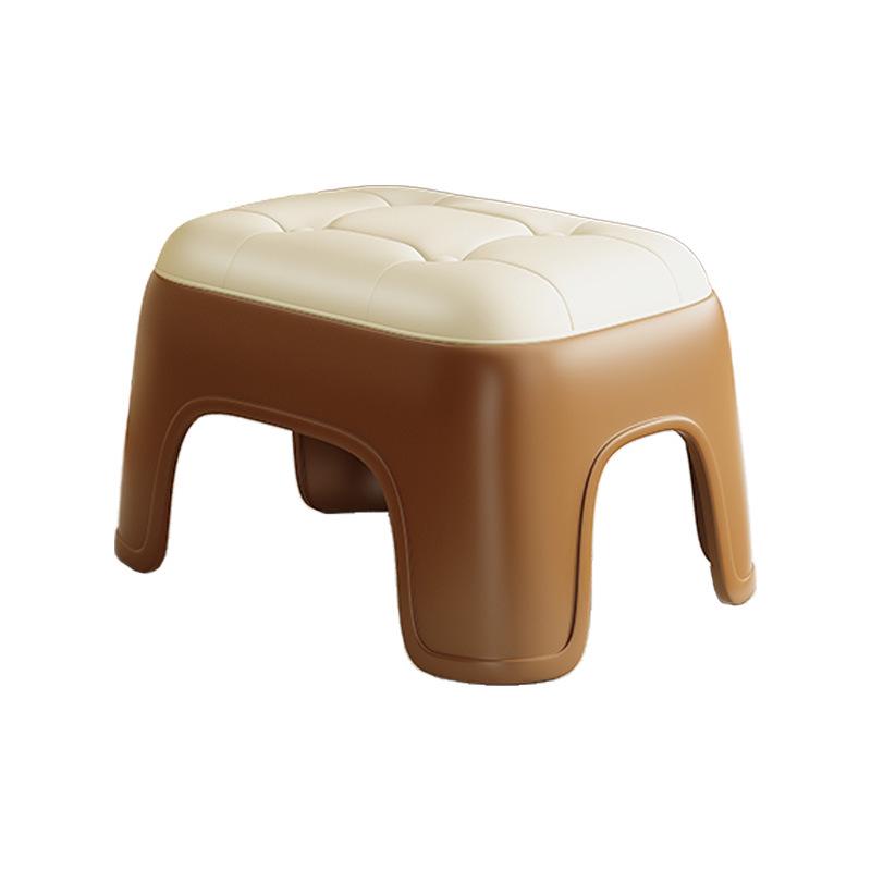Plastic Stackable Small Stool for Living Room, Bathroom, or Kindergarten - Thickened, Low, and Square Design.