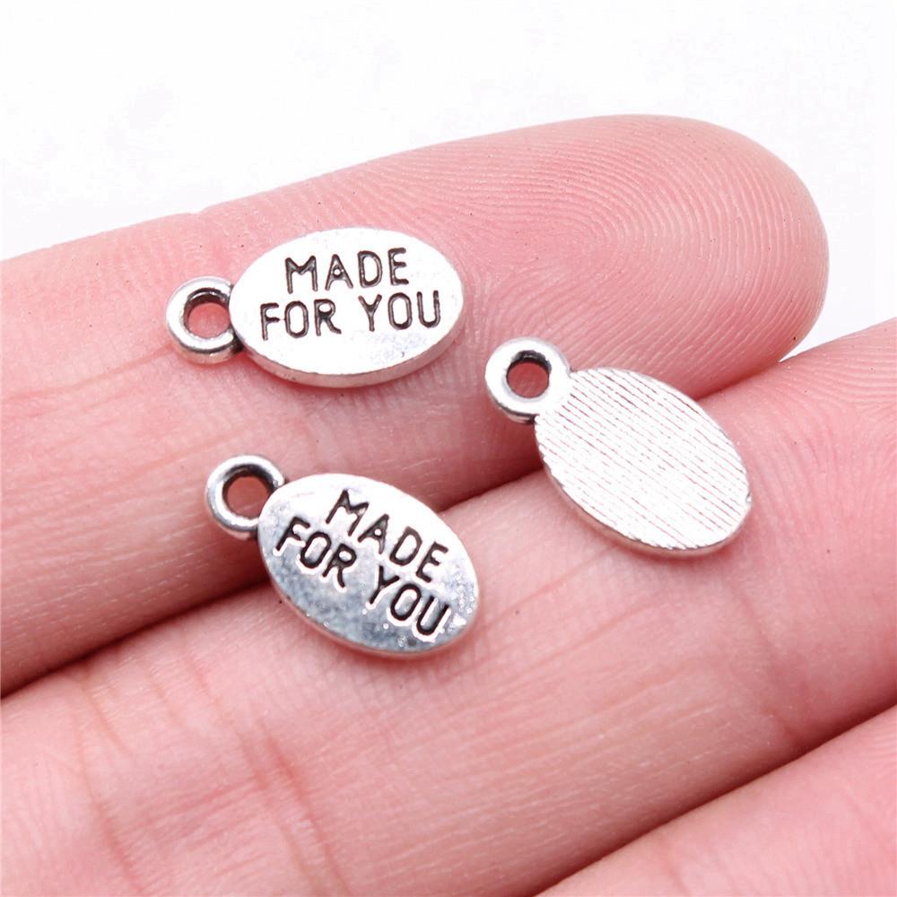 Charms Rectangle Tags Badges Friendship Pendants Minimalist Jewelry Components QC104