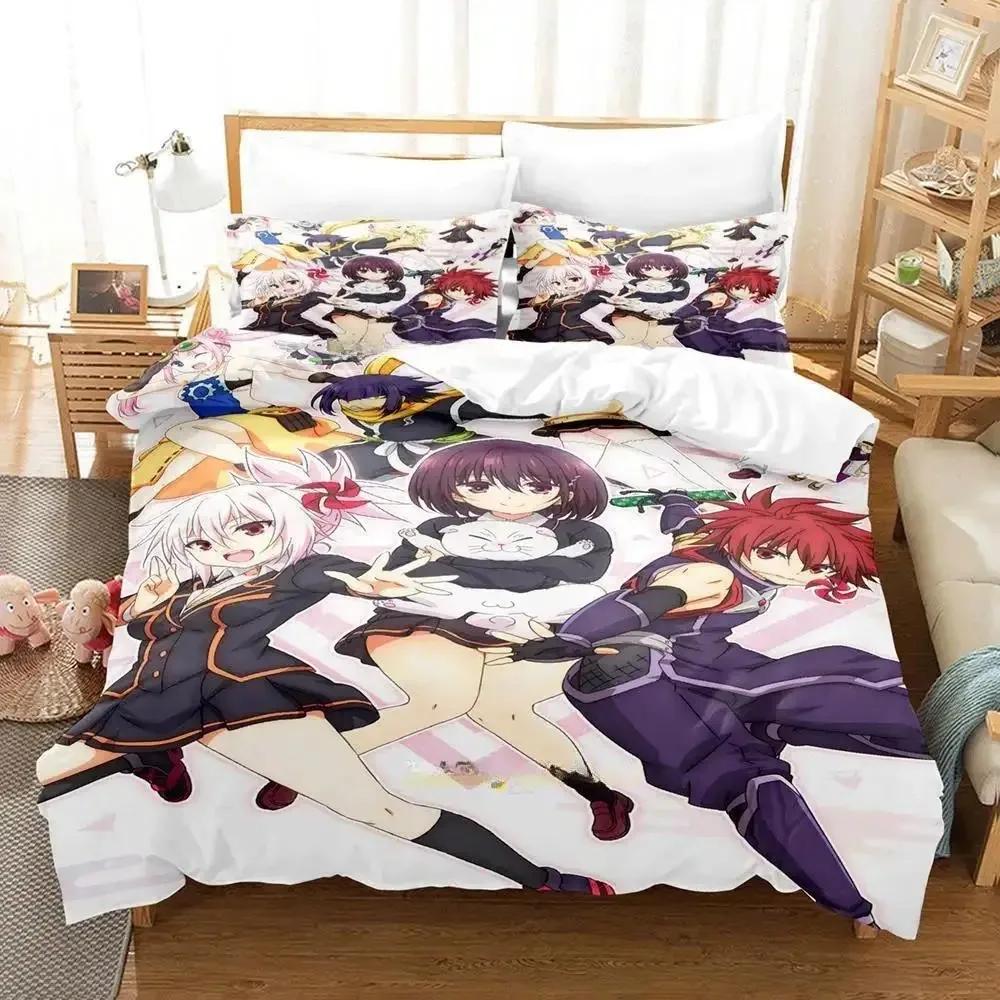 Ayakashi Triangle Beding Set Single Twin Ful Quen King-Sized Dimensionsd Dimensions Bed Linen Set Adult People Kid Bedrom Duvet cover Sets Anime Bed