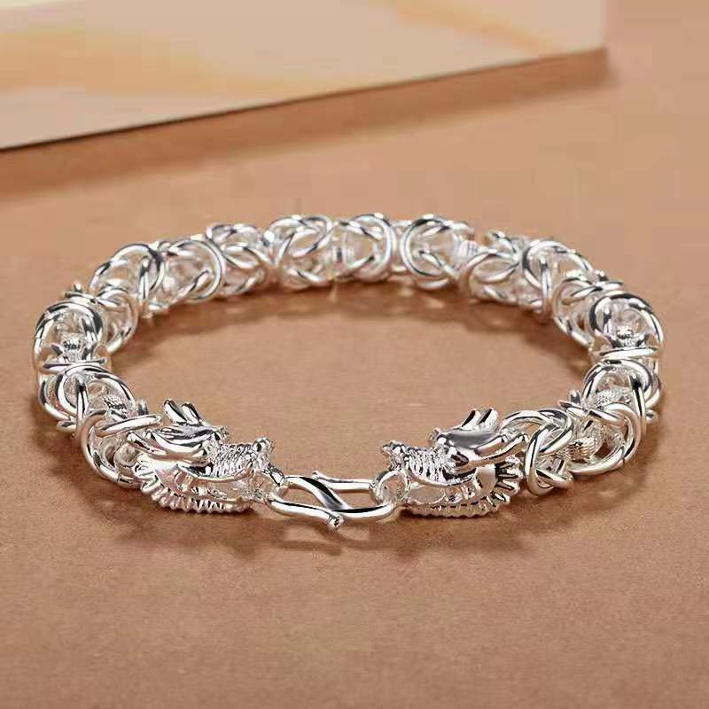 Tide Senior Bracelet Men 'S Tide Personality Domineering Retro Handmade Keel Dragon Pattern Bracelet Gift Men Jewelry 
