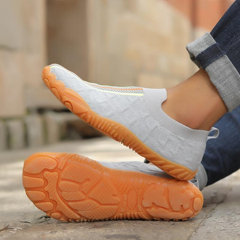 New High-elastic Flying Woven Shoes Men's Casual Shoes Light and Breathable Light-mouth Shoes Comfortable and Soft Board Shoes