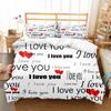 Graffiti Word Bedspread Cover Collection Merry Christmas Long-lasting Polyester Comforter Cover With Pillowcase King Dimension Queen Dimension Size