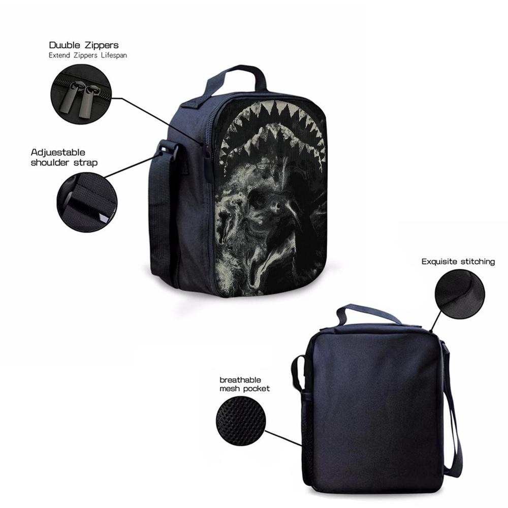 1/2/3/4/5PCS Trendy Shark Graphic Backpack Set | Perfect for School & Daily Adventures