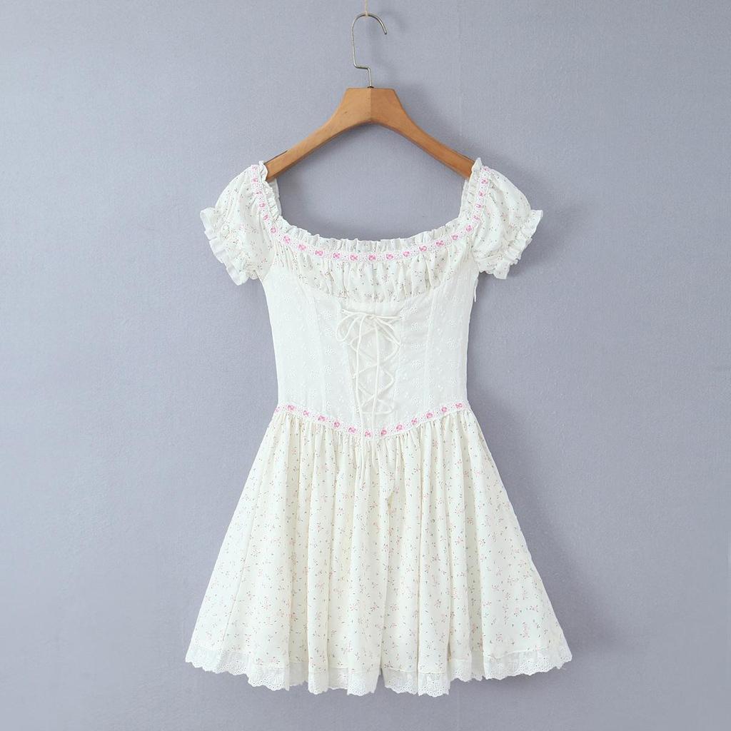 2026 Schickes Blumen-Minikleid schulterfrei - Sexy figurbetont im Retro-Stil